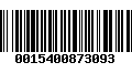 Código de Barras 0015400873093