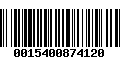 Código de Barras 0015400874120