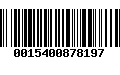 Código de Barras 0015400878197