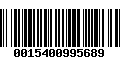 Código de Barras 0015400995689