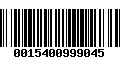 Código de Barras 0015400999045