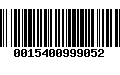 Código de Barras 0015400999052