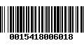 Código de Barras 0015418006018