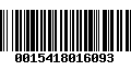 Código de Barras 0015418016093