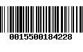 Código de Barras 0015500184228