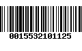 Código de Barras 0015532101125