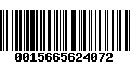 Código de Barras 0015665624072