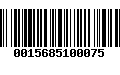 Código de Barras 0015685100075