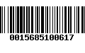 Código de Barras 0015685100617