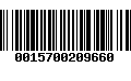 Código de Barras 0015700209660