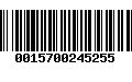 Código de Barras 0015700245255