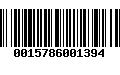 Código de Barras 0015786001394