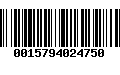 Código de Barras 0015794024750