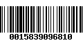 Código de Barras 0015839096810