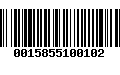 Código de Barras 0015855100102