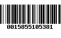 Código de Barras 0015855105381