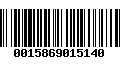 Código de Barras 0015869015140