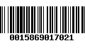 Código de Barras 0015869017021