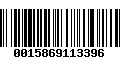 Código de Barras 0015869113396