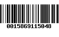 Código de Barras 0015869115048