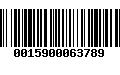 Código de Barras 0015900063789