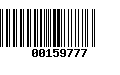 Código de Barras 00159777