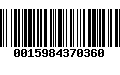 Código de Barras 0015984370360