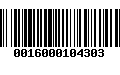 Código de Barras 0016000104303