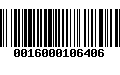 Código de Barras 0016000106406