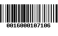 Código de Barras 0016000107106