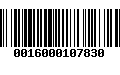 Código de Barras 0016000107830