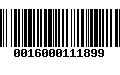 Código de Barras 0016000111899