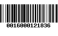 Código de Barras 0016000121836