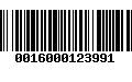 Código de Barras 0016000123991