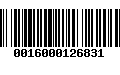 Código de Barras 0016000126831