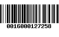 Código de Barras 0016000127258