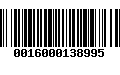 Código de Barras 0016000138995