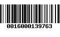 Código de Barras 0016000139763