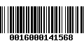 Código de Barras 0016000141568