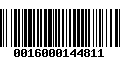 Código de Barras 0016000144811