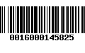 Código de Barras 0016000145825