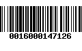 Código de Barras 0016000147126