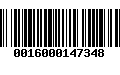 Código de Barras 0016000147348