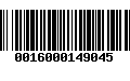 Código de Barras 0016000149045