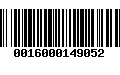 Código de Barras 0016000149052