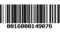 Código de Barras 0016000149076