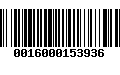 Código de Barras 0016000153936