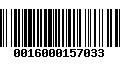 Código de Barras 0016000157033