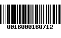 Código de Barras 0016000160712