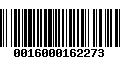 Código de Barras 0016000162273